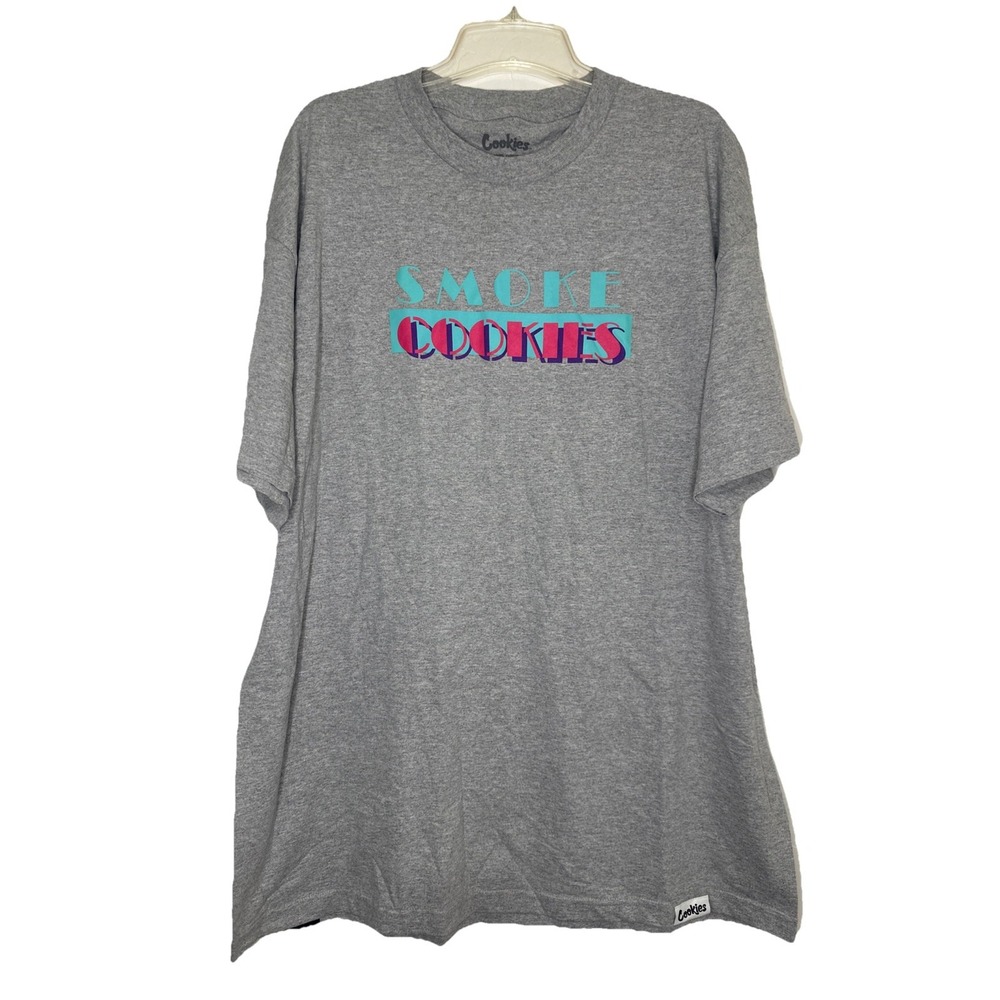 Cookies SF Smoke Cookies Retro Spell Put Gray T-Shirt‎ Size Men's 2X NWOT